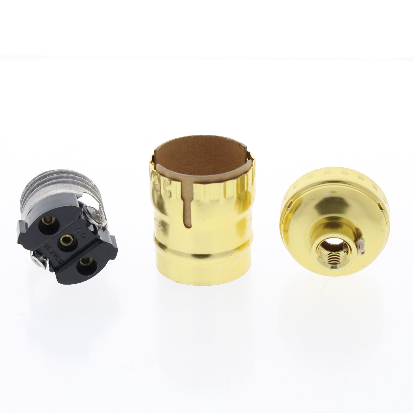 5pk Leviton Light Socket Lampholders Short Electrolier Gold 1/8 IPS Keyless 9347