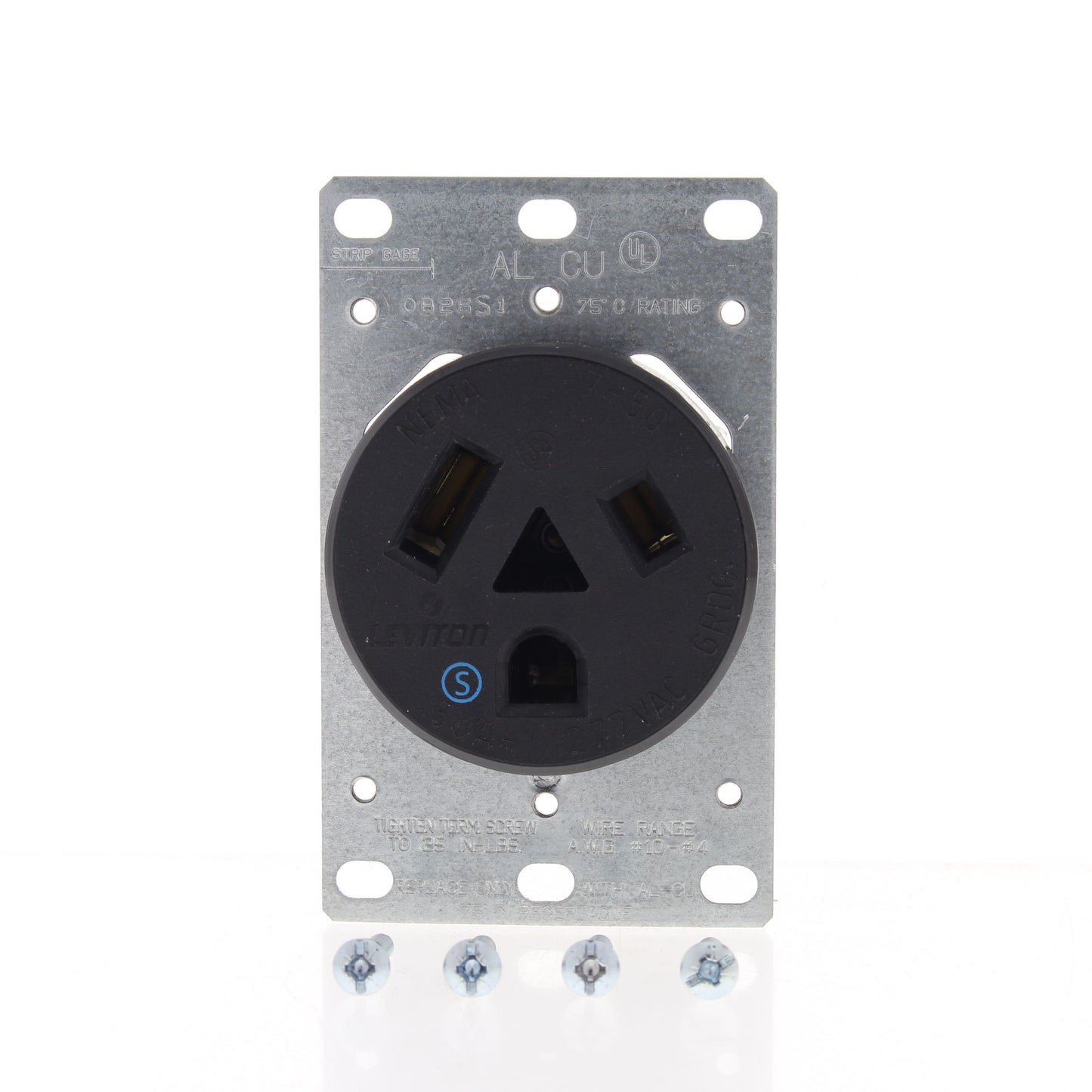 10 Leviton Straight Blade Receptacle Power Outlets Nema 7-50R 50A 277V 9750-A