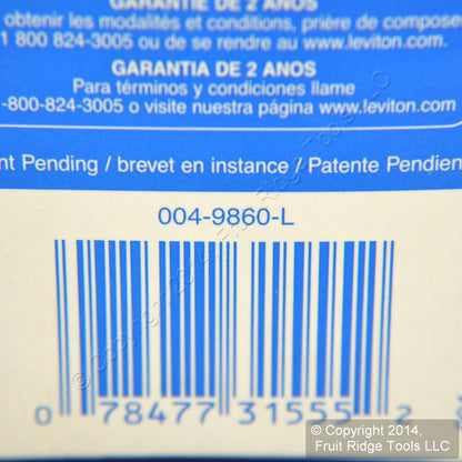 Leviton 9860-L Compact Keyless Fluorescent Ceiling Lampholder Lamp Guard 13W