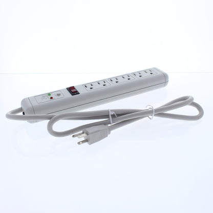 Electricord A-1512-4-AS Computer Grade 6-Outlet Surge Protector Strip 520 Jules