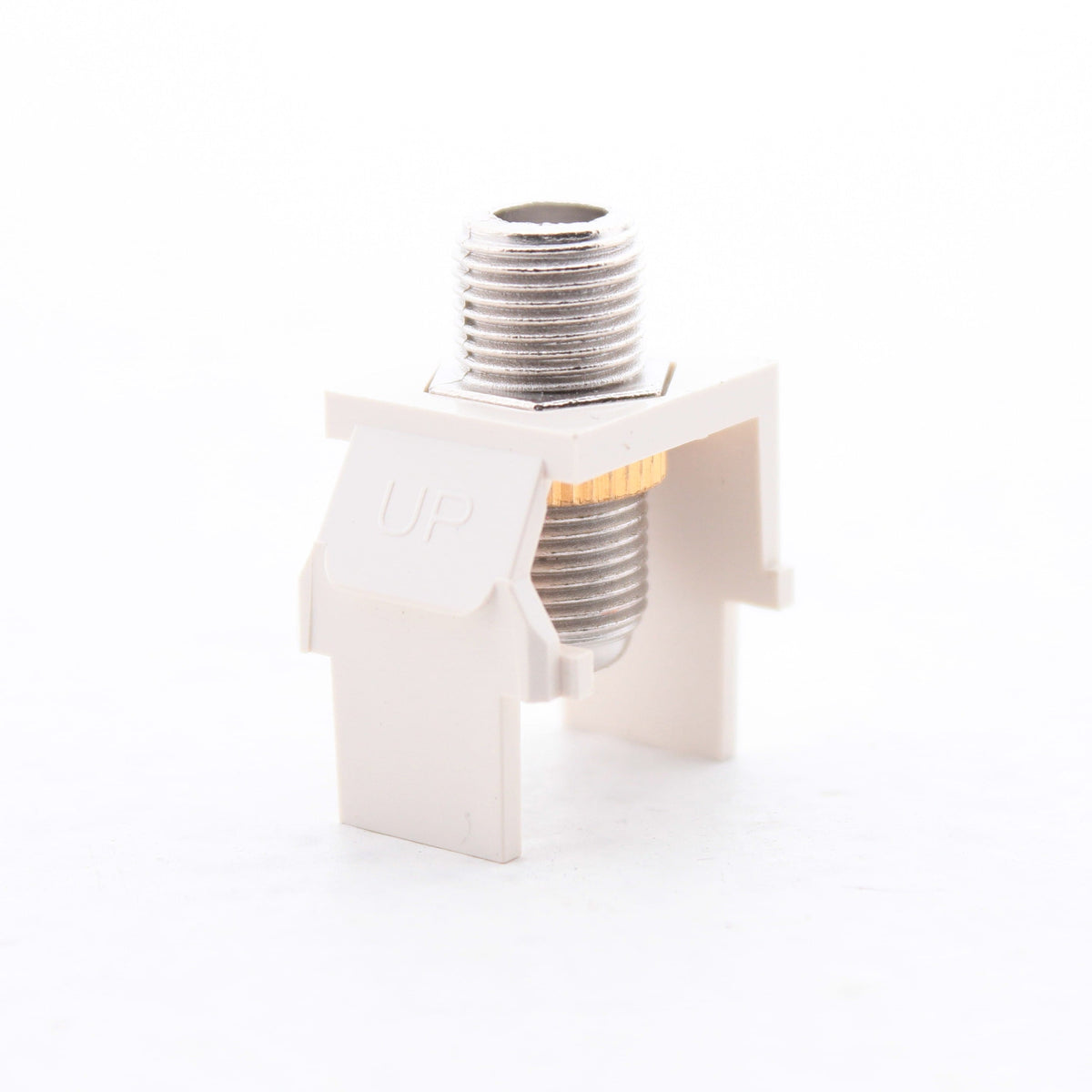 Leviton AC084-FN-QTZ Quartz Acenti Quickport F-Type Coaxial Cable Jack 75-Ohm