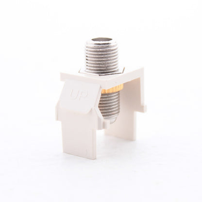 Leviton AC084-FN-QTZ Quartz Acenti Quickport F-Type Coaxial Cable Jack 75-Ohm