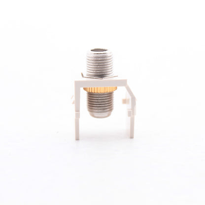 Leviton AC084-FN-QTZ Quartz Acenti Quickport F-Type Coaxial Cable Jack 75-Ohm