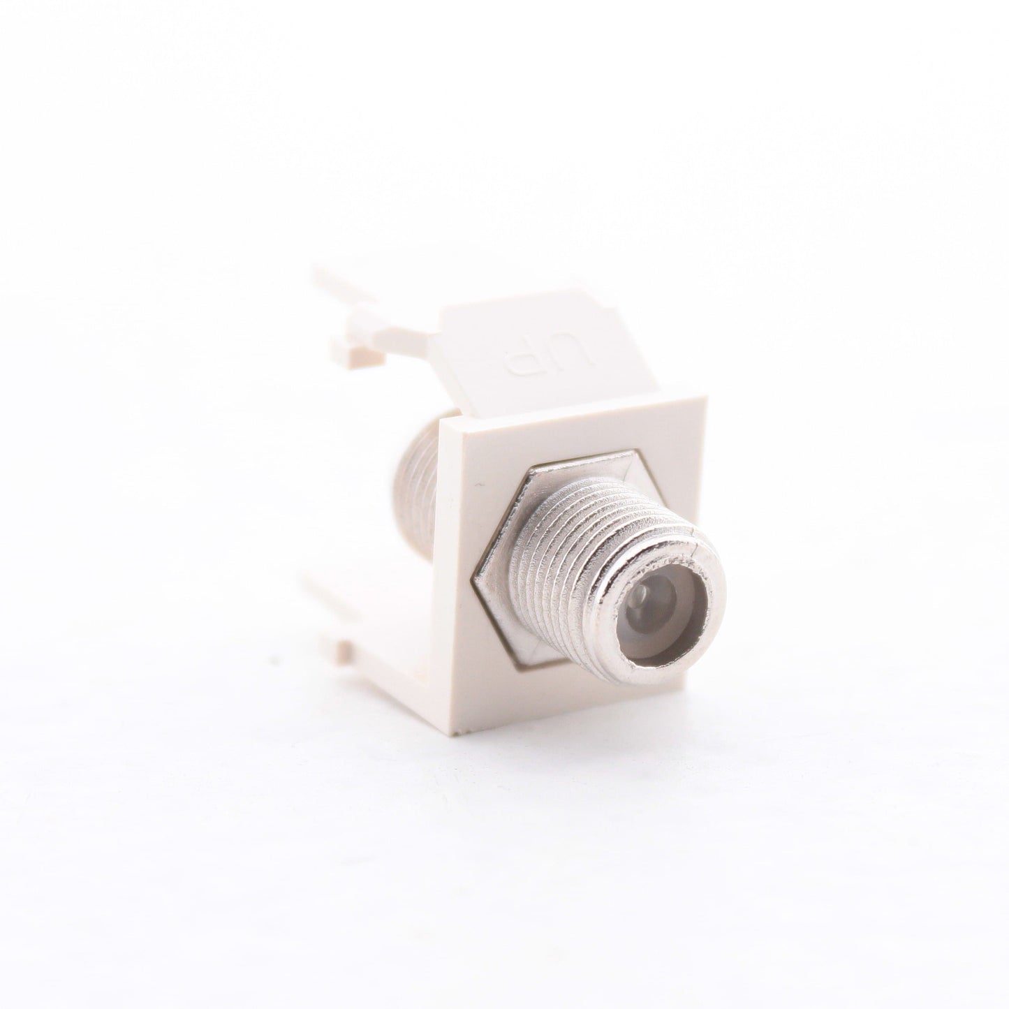 Leviton AC084-FN-QTZ Quartz Acenti Quickport F-Type Coaxial Cable Jack 75-Ohm