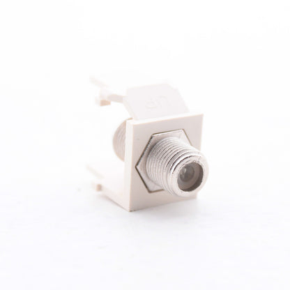 Leviton AC084-FN-QTZ Quartz Acenti Quickport F-Type Coaxial Cable Jack 75-Ohm