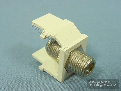 Leviton AC084-FN-SND Acenti Sand Quickport F-Type Coax Cable Jacks 75-Ohm 10pcs