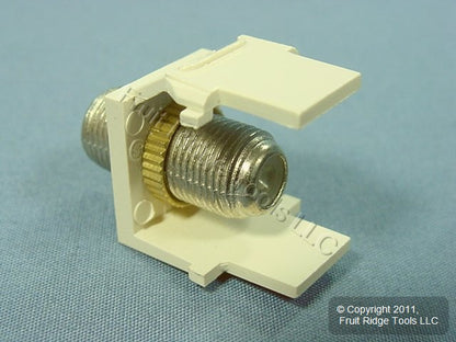 Leviton Acenti Sand Quickport F-Type Coaxial Cable Jack 75-Ohm AC084-FN-SND