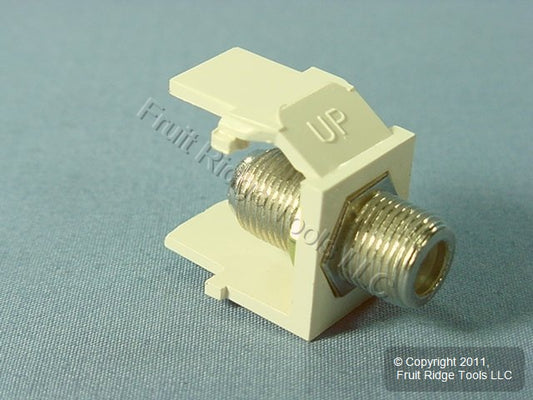 Leviton AC084-FQF Quartz Acenti Quickport F-Type Coaxial Cable Jack 75-Ohm