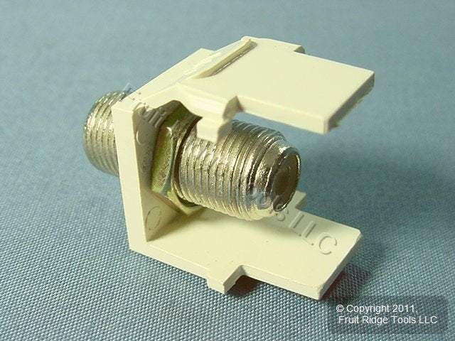 Leviton AC084-FQF Quartz Acenti Quickport F-Type Coaxial Cable Jack 75-Ohm