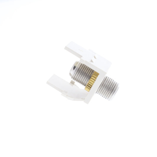 Leviton AC084-FSF Acenti Sand Quickport F-Type Coaxial Cable Jack 75-Ohm