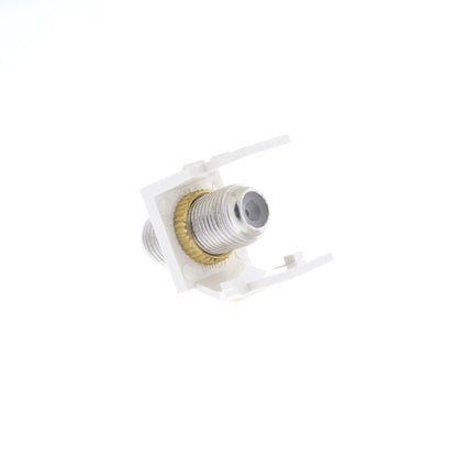 Leviton AC084-FSF Acenti Sand Quickport F-Type Coaxial Cable Jack 75-Ohm