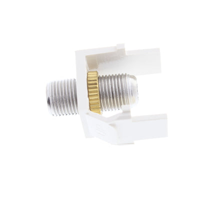 Leviton AC084-FSF Acenti Sand Quickport F-Type Coaxial Cable Jack 75-Ohm