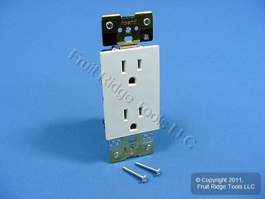 Leviton Acenti Natural Receptacle Duplex Outlet Nema 5-15R 15A 125V AC215-NTL