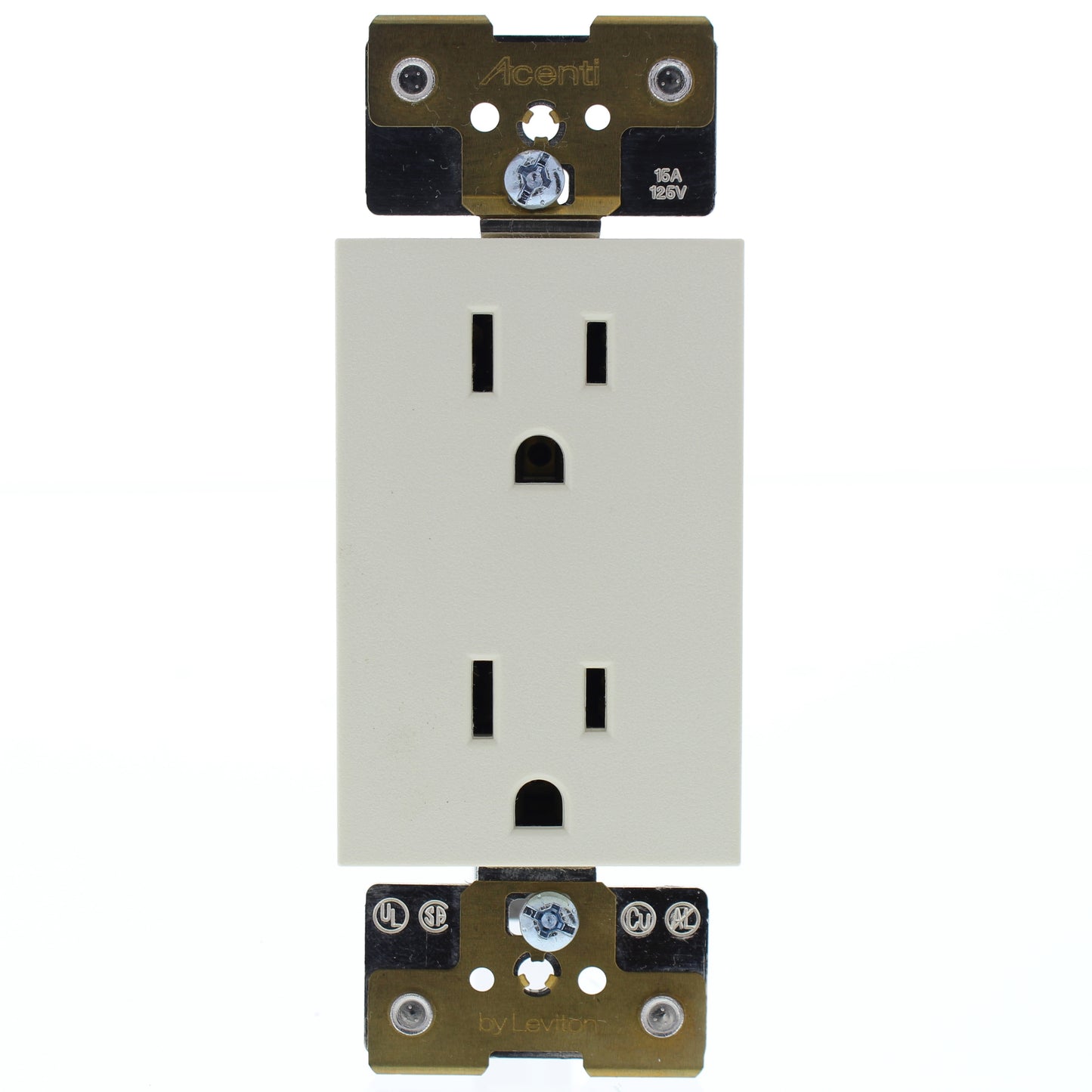 Leviton AC215-NTL Acenti 15A Natural Receptacle Duplex Outlet Bulk 5-15R 125V