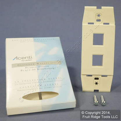 Leviton Quickport Natural Acenti 1G 2-Port Polymer Wallplate Insert AC642-A