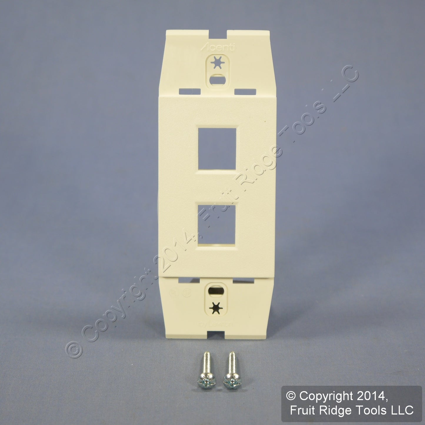 Leviton Quickport Natural Acenti 1G 2-Port Polymer Wallplate Insert AC642-A