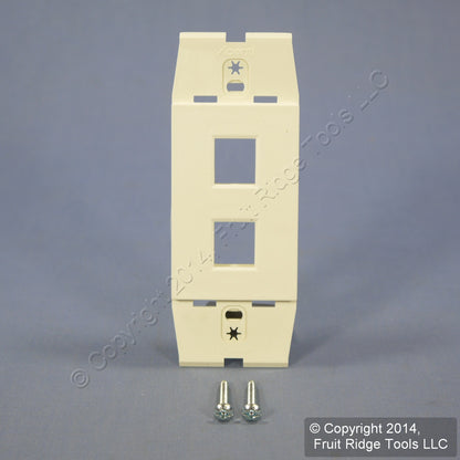 Leviton Quickport Natural Acenti 1G 2-Port Polymer Wallplate Insert AC642-A
