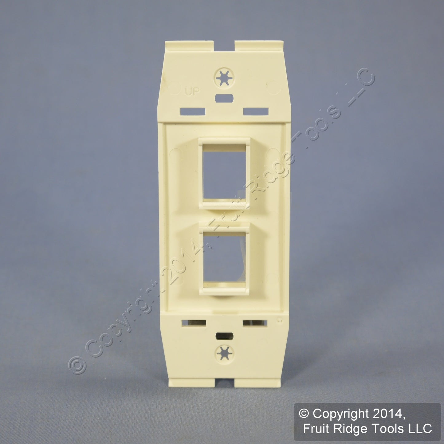 Leviton Quickport Natural Acenti 1G 2-Port Polymer Wallplate Insert AC642-A