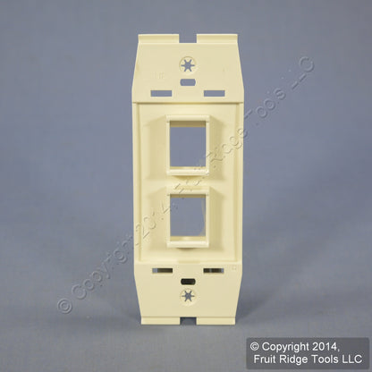 Leviton Quickport Natural Acenti 1G 2-Port Polymer Wallplate Insert AC642-A