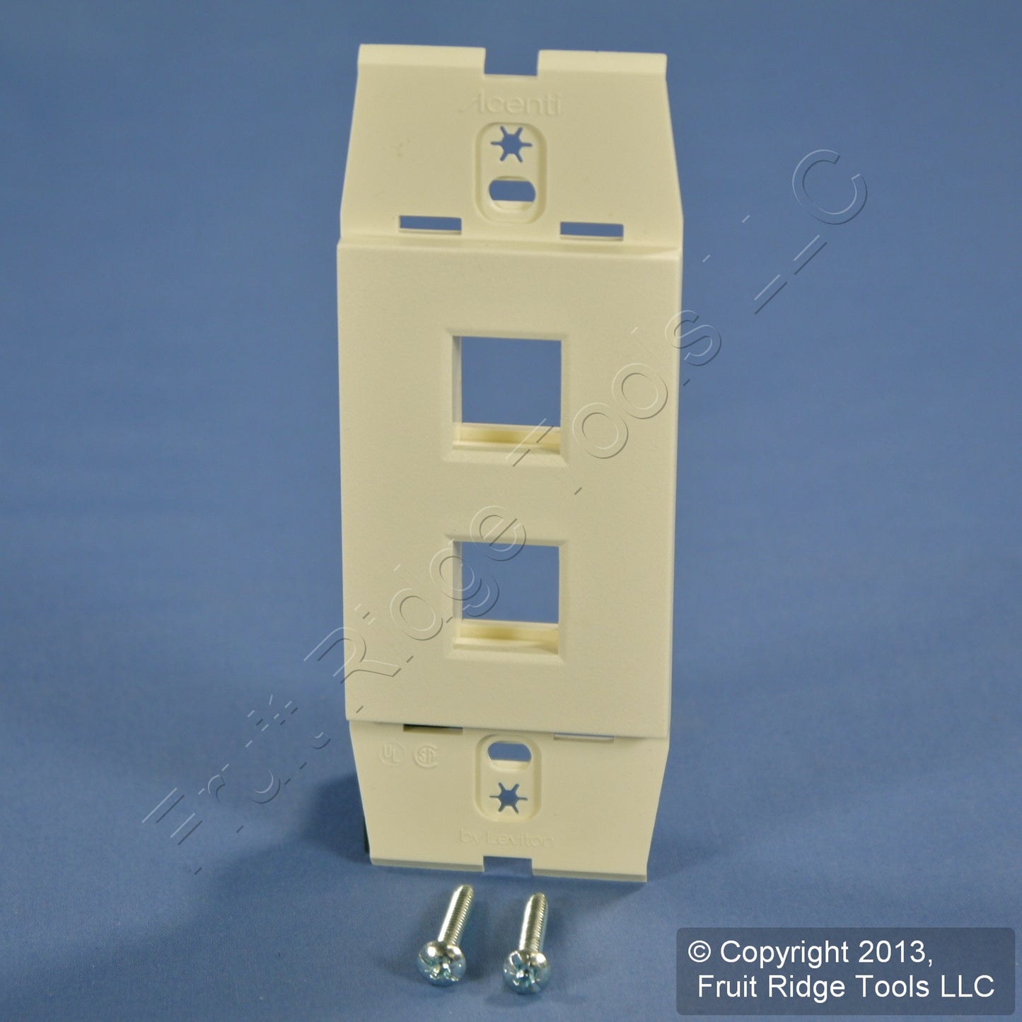 Leviton AC642-Q Quartz Acenti Quickport 1-Gang 2-Port Nylon Wallplate Insert