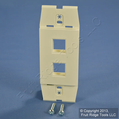Leviton AC642-Q Quartz Acenti Quickport 1-Gang 2-Port Nylon Wallplate Insert