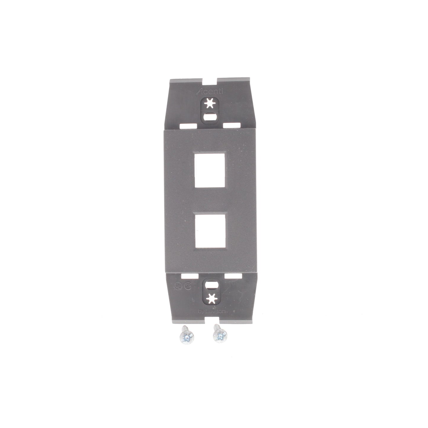 10 Leviton Quickport Slate Gray Acenti 2Port Polymer Wallplate Inserts AC642-SLT