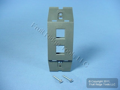 Leviton Quickport Slate Gray Acenti 2-Port Polymer Wallplate Insert AC642-SLT