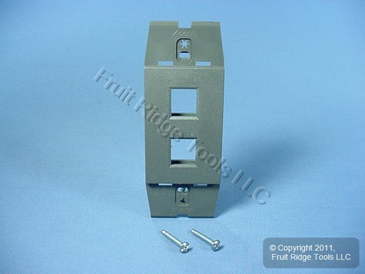 Leviton Quickport Slate Gray Acenti 2-Port Polymer Wallplate Insert AC642-SLT
