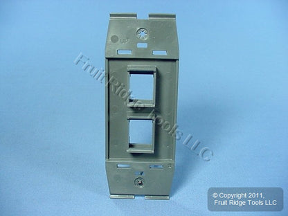 Leviton Quickport Slate Gray Acenti 2-Port Polymer Wallplate Insert AC642-SLT