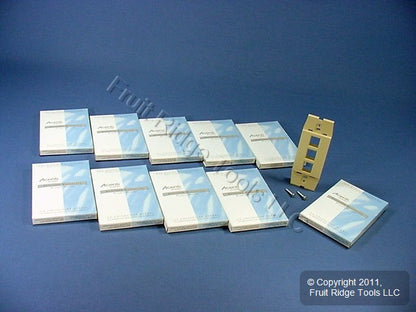 Leviton Acenti AC643-DFT Driftwood 3-Port Quickport Decora Wallplate Insert 10pc