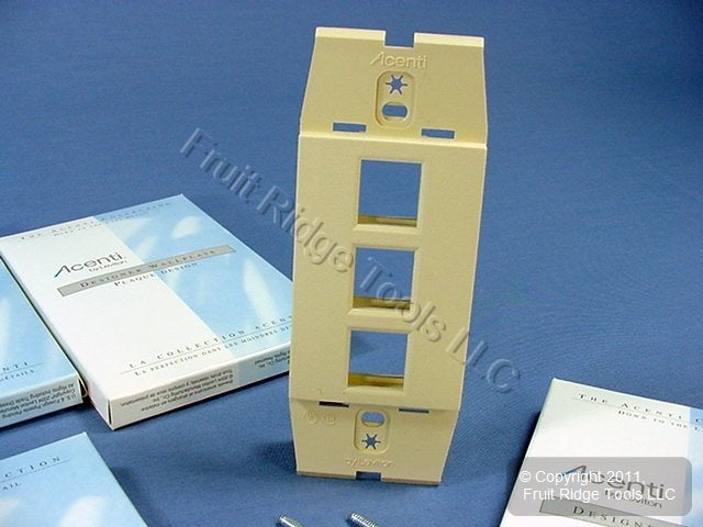 Leviton Acenti AC643-DFT Driftwood 3-Port Quickport Decora Wallplate Insert 10pc