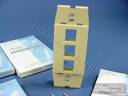 Leviton Acenti AC643-DFT Driftwood 3-Port Quickport Decora Wallplate Insert 10pc