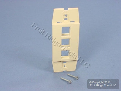 Leviton AC643-DFT Driftwood Quickport Acenti 3-Port Wallplate 1-Gang Insert