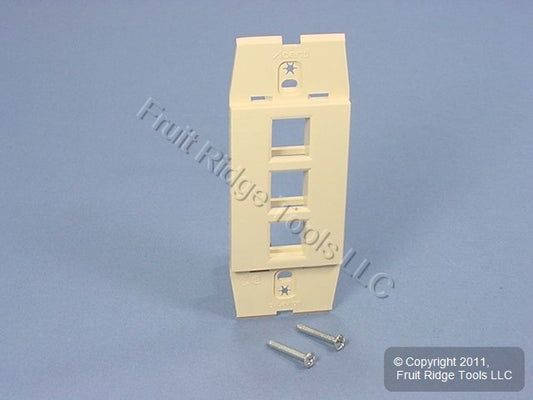 Leviton AC643-DFT Driftwood Quickport Acenti 3-Port Wallplate 1-Gang Insert