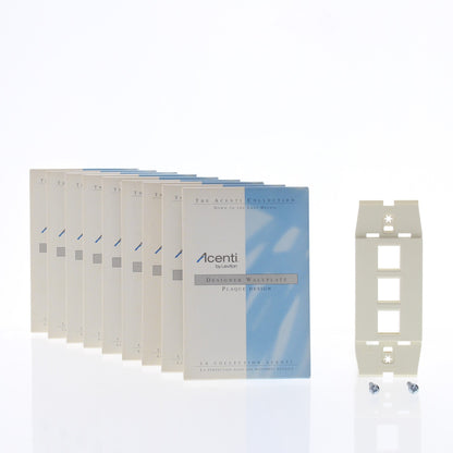 Leviton AC643-NTL Quickport Natural Acenti 3-Port Wallplate Inserts 10-Pack