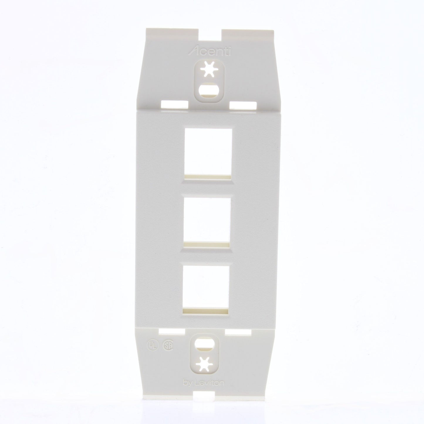 Leviton AC643-NTL Quickport Natural Acenti 3-Port Wallplate Inserts 10-Pack