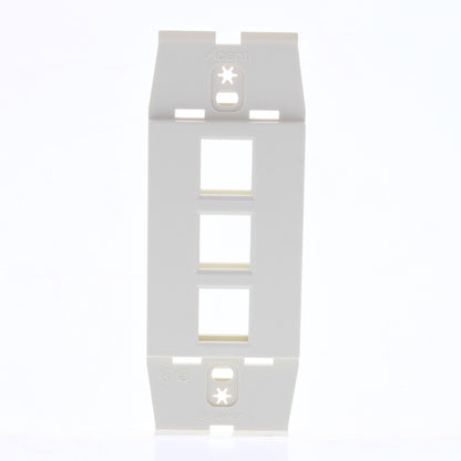 Leviton AC643-NTL Quickport Natural Acenti 3-Port Wallplate Inserts 10-Pack