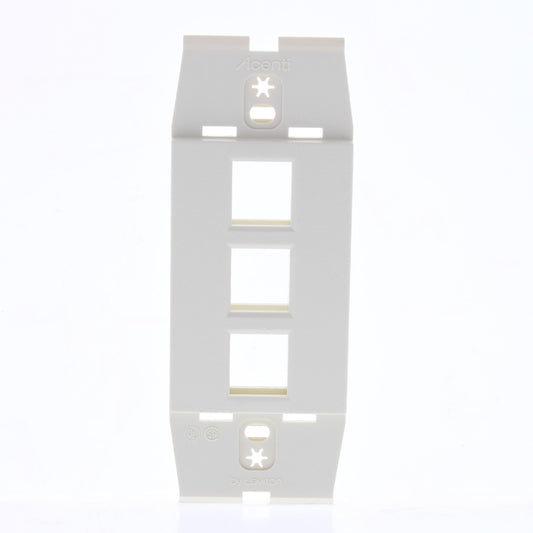 Leviton AC643-NTL Quickport Natural Acenti 3-Port Wallplate Inserts 10-Pack
