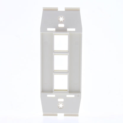 Leviton AC643-NTL Quickport Natural Acenti 3-Port Wallplate Inserts 10-Pack