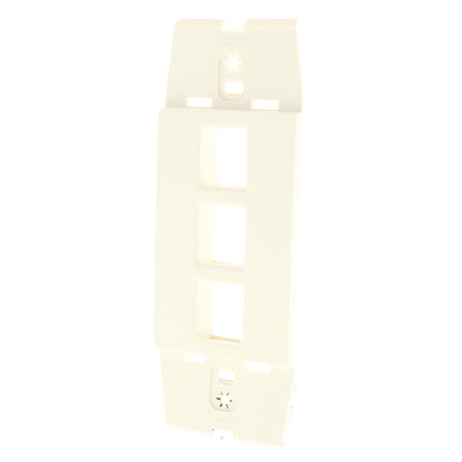 Leviton AC643-NTL Natural Acenti Quickport 1-Gang 3-Port Nylon Wallplate Insert