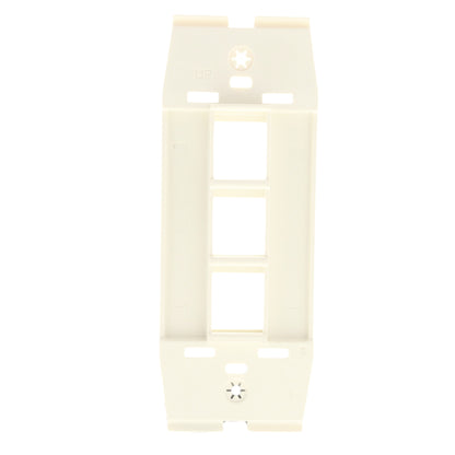 Leviton AC643-NTL Natural Acenti Quickport 1-Gang 3-Port Nylon Wallplate Insert