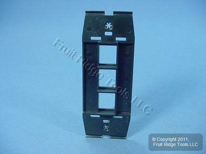 Leviton Quickport Onyx Black Acenti 1G 3-Port Polymer Wallplate Insert AC643-ONX