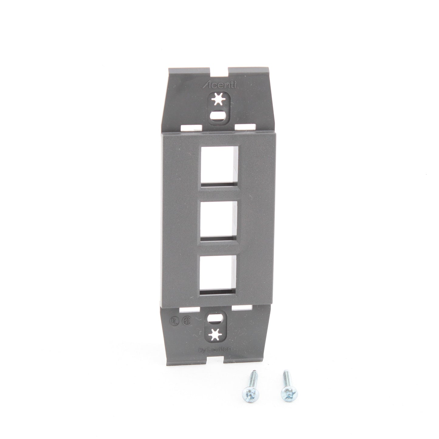 Leviton AC643-QTZ Quartz 1-Gang 3-Port Quickport Wallplate Cover Inserts 10-pack