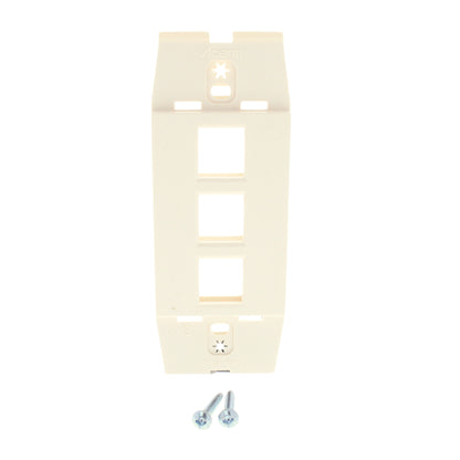 Leviton AC643-QTZ Quartz Acenti Quickport 1-Gang 3-Port Nylon Wallplate Insert