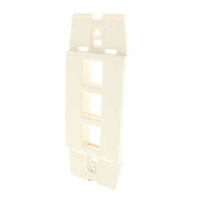 Leviton AC643-QTZ Quartz Acenti Quickport 1-Gang 3-Port Nylon Wallplate Insert