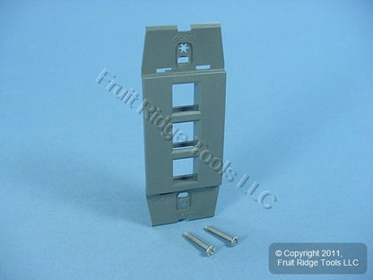 Leviton Quickport Slate Gray Acenti 1G 3-Port Polymer Wallplate Insert AC643-SLT