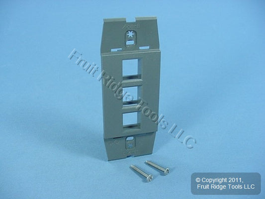 Leviton Quickport Slate Gray Acenti 1G 3-Port Polymer Wallplate Insert AC643-SLT