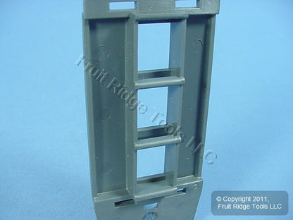Leviton Quickport Slate Gray Acenti 1G 3-Port Polymer Wallplate Insert AC643-SLT
