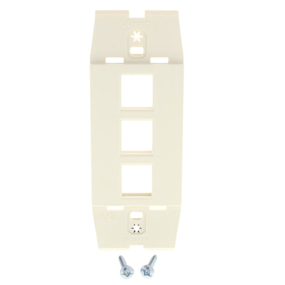 Leviton AC643-SND Sand Acenti Quickport 1-Gang 3-Port Wallplate Insert Cover