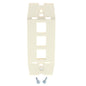 Leviton AC643-SND Sand Acenti Quickport 1-Gang 3-Port Wallplate Insert Cover